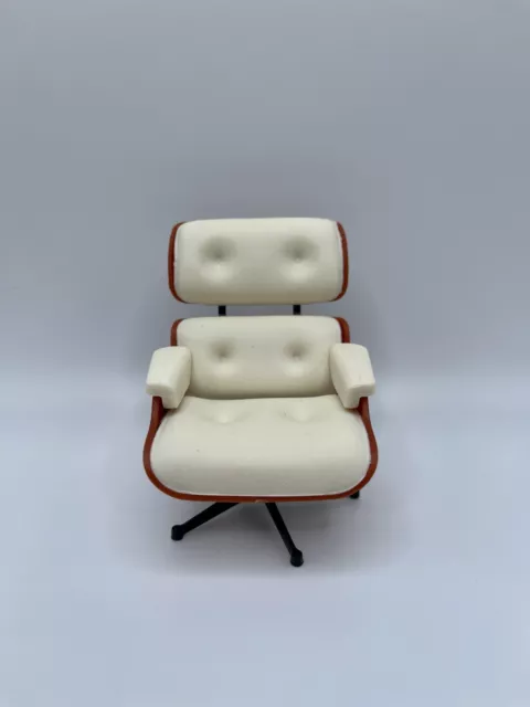 1:12 Scale Lounge Chair, Mid Century Modern MCM Chair Miniature Dollhouse