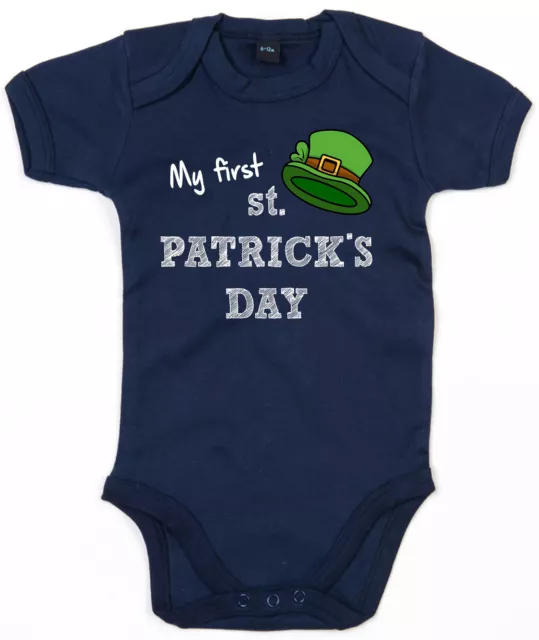 My First St Patrick's Day Baby Outfit wachsen Babygrow Kobold süß irisch L191