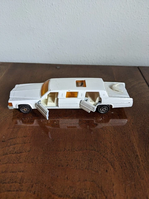 Vintage 1979s Majorette Diecast Car-  Limousine 1/58 White Made In France
