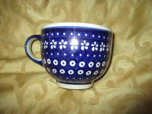 Boleslawiec Polish Pottery Hand Made Coffee Tea Mug Cup  Excellent