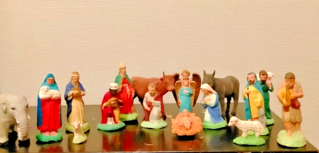 17 Anciens Santons Pour Creche Devineau - Taille 2