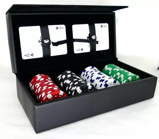 Poker Set Pokerkoffer Pokerkarten Pokerchips Poker Komplett Set 11 g