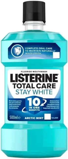 Enjuague bucal Listerine Advanced Stay White control de sarro, 500 ml