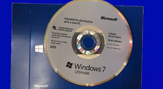 Microsoft® Windows 7 Ultimate DVD Officiel 64 bit (aucune licence)