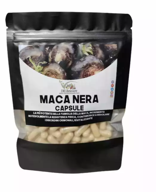 Maca Nera Biologica Qualita' Premium 100Capsule Vegetali