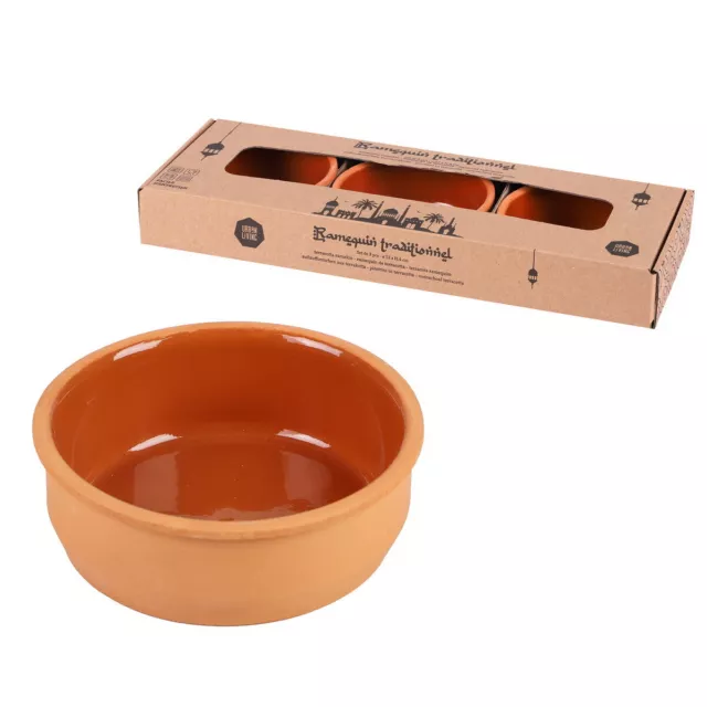 3x Terrakottaschale Tapasschale Dips Servierschale Schale Snackschale Terracotta