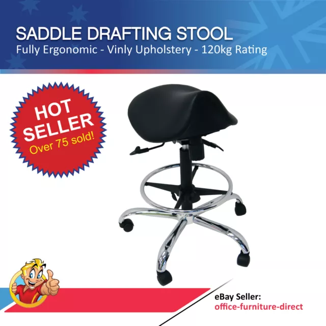 Saddle chair Drafting Office Teller Laboratory Stool Sit Stand Gas lift Chairs