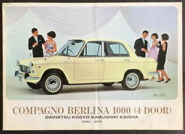 DAIHATSU COMPAGNO Sales Brochure c1960's Berlina 1000 SPIDER  Multi-Lingual