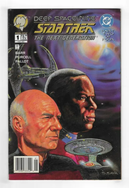 STAR TREK DEEP SPACE NINE / THE NEXT GENERATION #1 DC COMIC BOOK 1994 newsstand