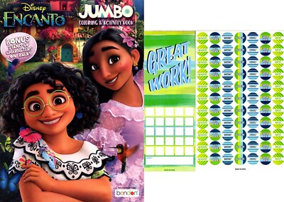DISNEY ENCANTO - Jumbo Coloring & Activity Book Book 80 pages + Award