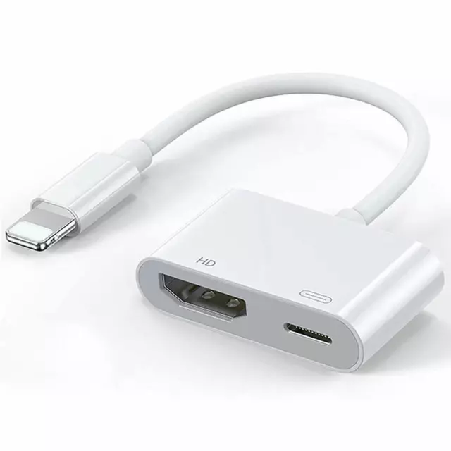 Adaptateur Câble HDMI Compatible pour iPhone HDTV 1080P AV vers Écran Numérique