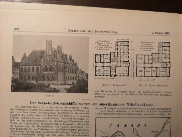 1907 Bauverwaltung 99 Berlin Virchow Krankenhaus Lüben Schlesien Lubin