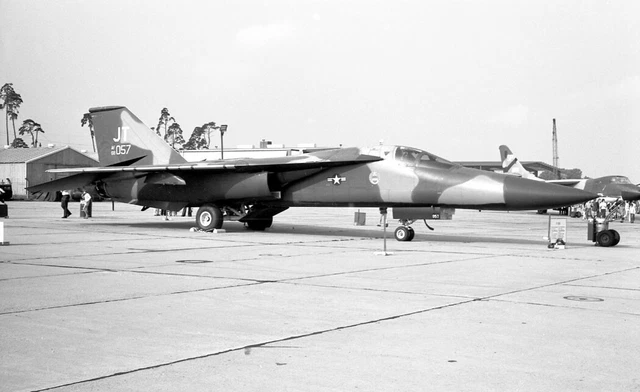 77th TFS, 20th TFW, F-111E, 68-0057 'JT' at Ramstein, Aug 72 - original B&W neg