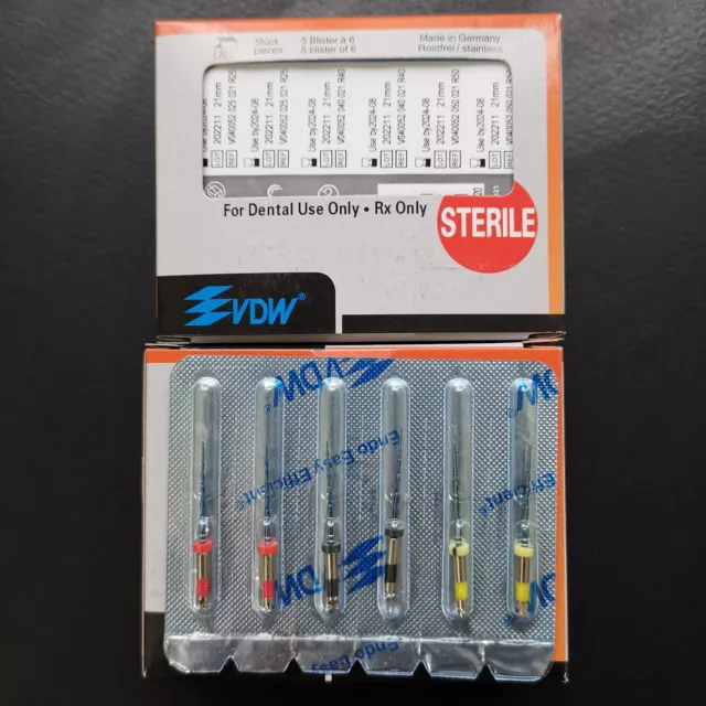 VDW RECIPROC Blue Dental Endo NiTi File ASSORTED 21mm 6pcs 1set
