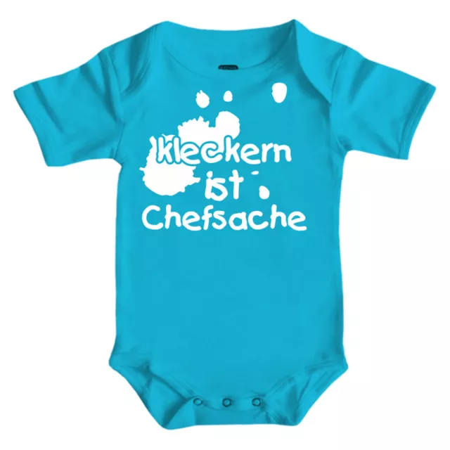 Baby Body Strampler kurz Kleckern ist Chefsache 60cm bis 86 cm geburt geschenk