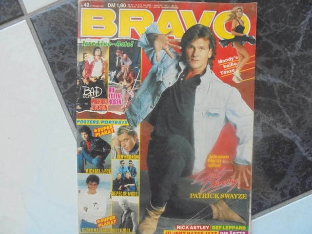 BRAVO 42/1987 TB:Patrick Swayze u. Poster/POster Depeche Mode/T.Rex Marc Bolan!