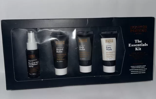 Scotch Porter The Beard Kit 4 Piece Travel Size Great for Gift Giving & Travel