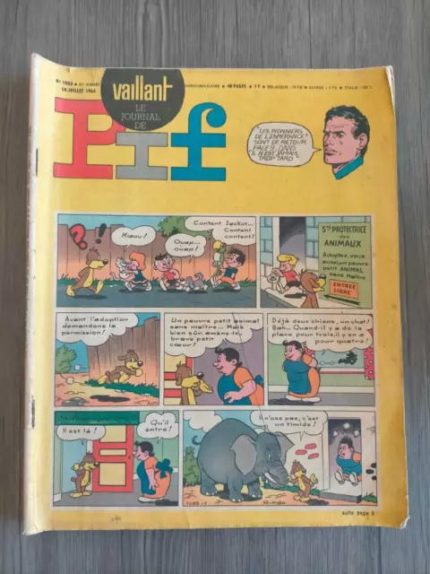 VAILLANT le journal de PIF n° 1053 du 18/07/1965 les pionniers de l'espérance