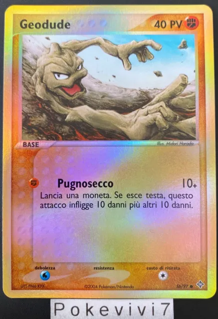 Carte Pokemon GEODUDE 56/97 REVERSE Bloc EX Italien ITA