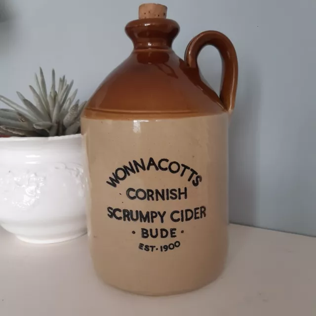 Vintage Stoneware Moira Scrumpy Cider Flagon Wonnacotts Cornish BUDE Farmhouse
