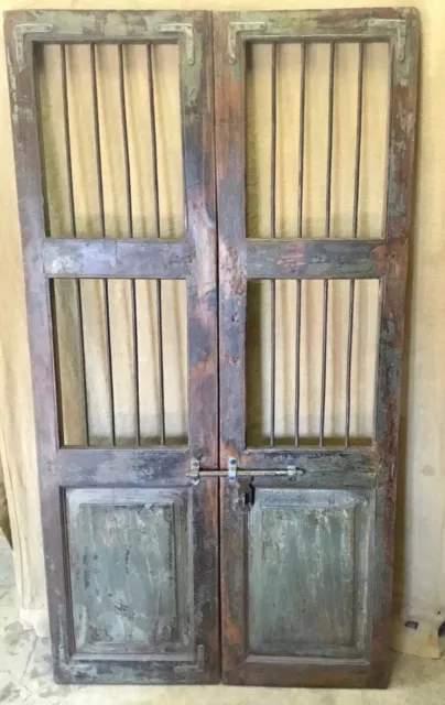 Antique Architectural Salvaged Wood & Iron Doors. Wine Cellar Doors