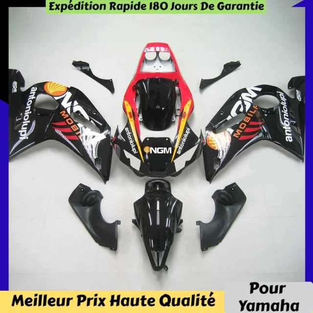 KIMISS Paire Cache-Poussière Air Dust Cover Noir Pour Yamaha YZF-R6 2003-2005
