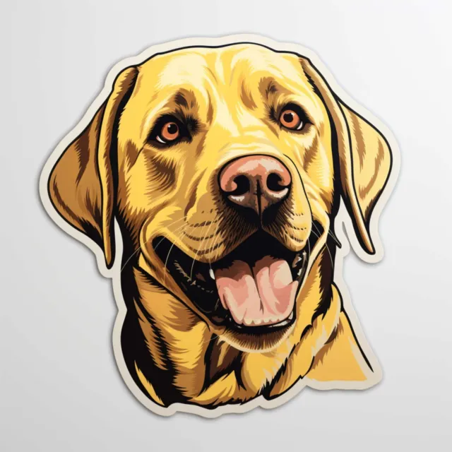 Yellow Labrador Dog Sticker Car Truck Window Bumper Graphics Vinyl Decal Lab K9