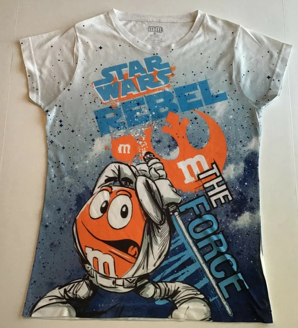 M&M Star Wars Rebel Boy’s T-Shirt, White, Size Youth XL