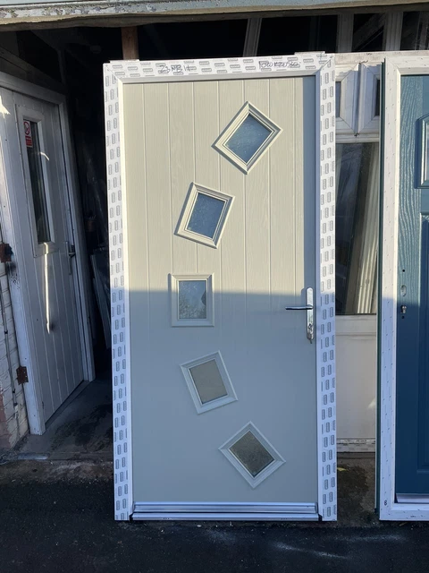 Brand New Agate Grey Composite Door In A White Frame 1020 X 2080 Mm