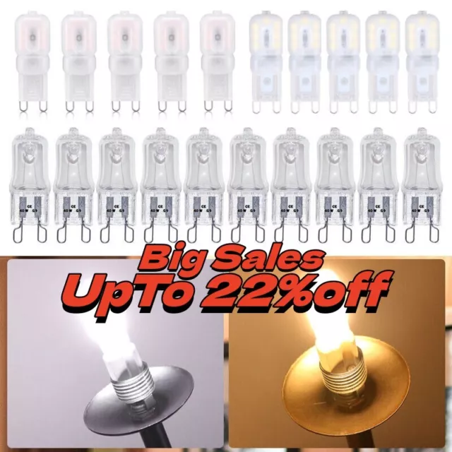 10PCS G9 LED 5W 25W 40W 60W Halogen Capsule Light Bulb Dimmable Lamp Bulbs 240V