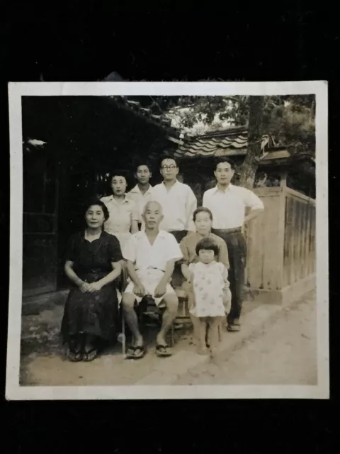 #426 Japonais Vintage Photo 1940s / Groupe People Famille Femme Filles