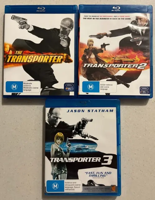 Transporter Trilogy 1 2 3 Blu-ray Region B Jason Statham Frank Martin Yuen