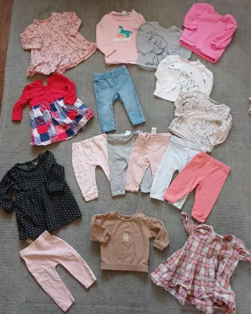 Beautiful Bundle Baby Girls 6-9 Months Clothes Mix&Match Spring Dresses Tops +