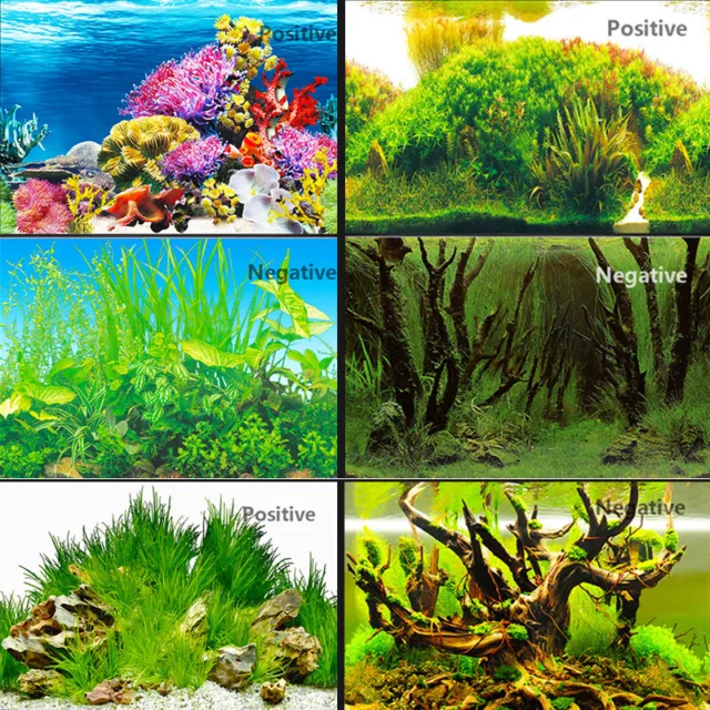 Fish Tank Background HD Aquarium Adorn 3D Landscape Sticker Paper Double Sided
