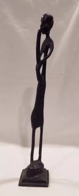 Cast Bronze African Tribal Art Sculpture Horn Player