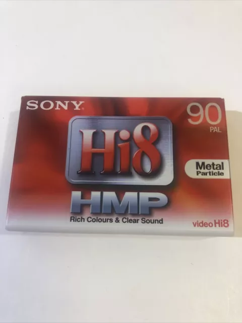 Sony Hi8 HMP 90min Rich colours & clear sound, Metal particle. New and sealed