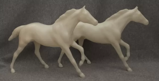 Breyer Lot of 2 Little Bit Paddock Pal Thoroughbred stallion Unpainted Bodies