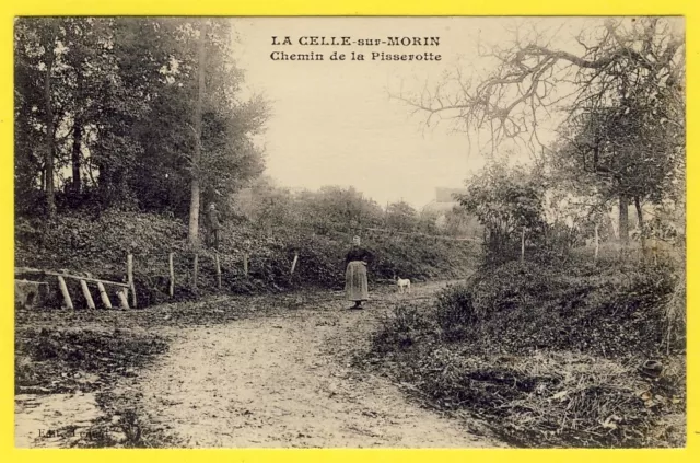 cpa Rare 77 - LA CELLE sur MORIN (Seine et Marne) Chemin de la PISSEROTTE Animé