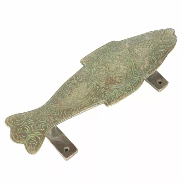 Antique Finish Brass Fish Design Door Handles Pulls Handle Vintage Style