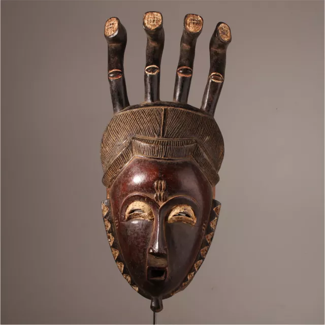 10872 Fine Mask Yaoure Bird Figurine Ivory Coast