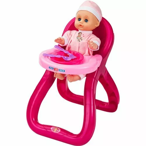 Badger Basket Modern Doll High Chair with Feeding Accessories  1200