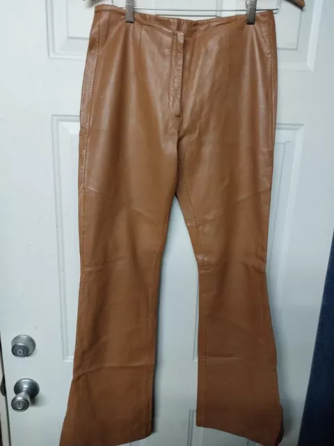 Pelle Studio Wilsons Brown 100% Leather Pants Size 8