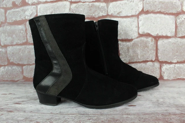 Bottines daim noir fourrées T 40 / UK 7 TRES BON ETAT