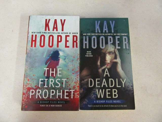 LOT of (2) KAY HOOPER Books BISHOP FILES Series Vol. #1-2 THE FIRST PROPHET, FBI