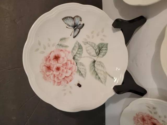 Lenox Butterfly Meadow Salad/Dessert Plates ~ Set Of 4/ 6 1/2" 2