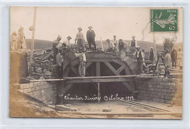 Algérie - BIRTOUTA - Chantier Rivière - CARTE PHOTO Octobre 1912 - Ed. inconnu