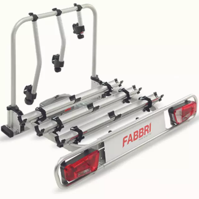 Premium FABBRI 4 Vélo Rack Support 13&7PIN Prise Remorquage Barre Fixation