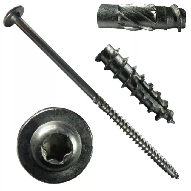 STAINLESS STEEL CONSTRUCTION LAG SCREWS SCTX: T30 Torx / Star Drive Head Type 17