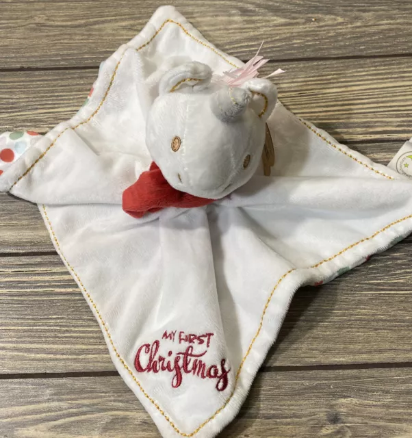 Animal Adventure Cream Unicorn My First Christmas Lovey Plush Stuffed Animal Toy