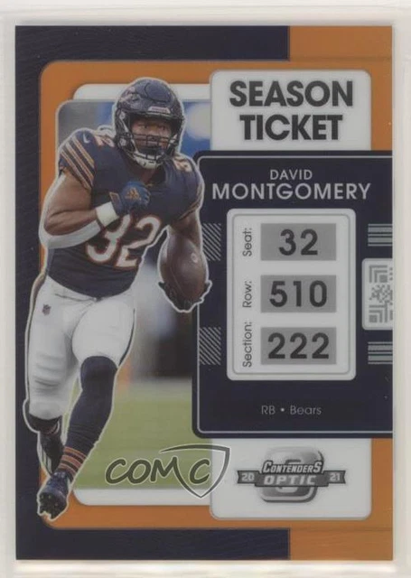 2021 Panini Contenders Optic Season Ticket Orange Prizm /50 David Montgomery #41